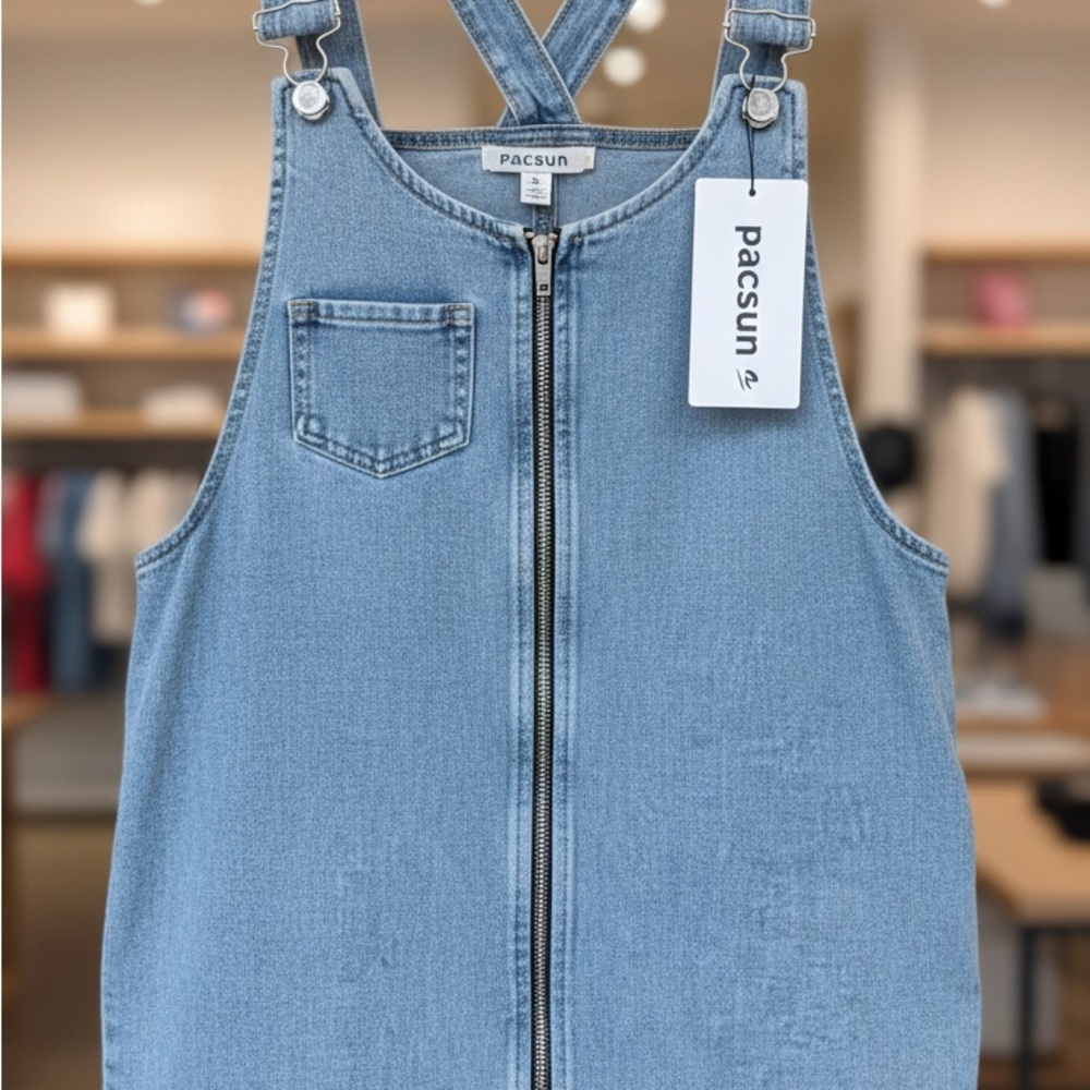 PacSun Blue Denim Overall Dress